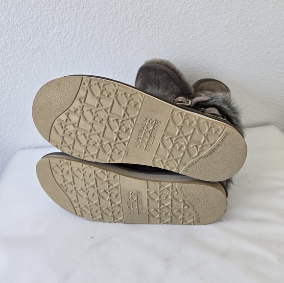 Australia Luxe Hatchet Short Boot Shearling Lining Size 9 in Brown - Picture 11 of 16